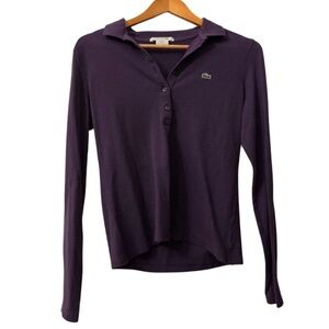 Lacoste Women’s Button Down Long Sleeved Polo Top